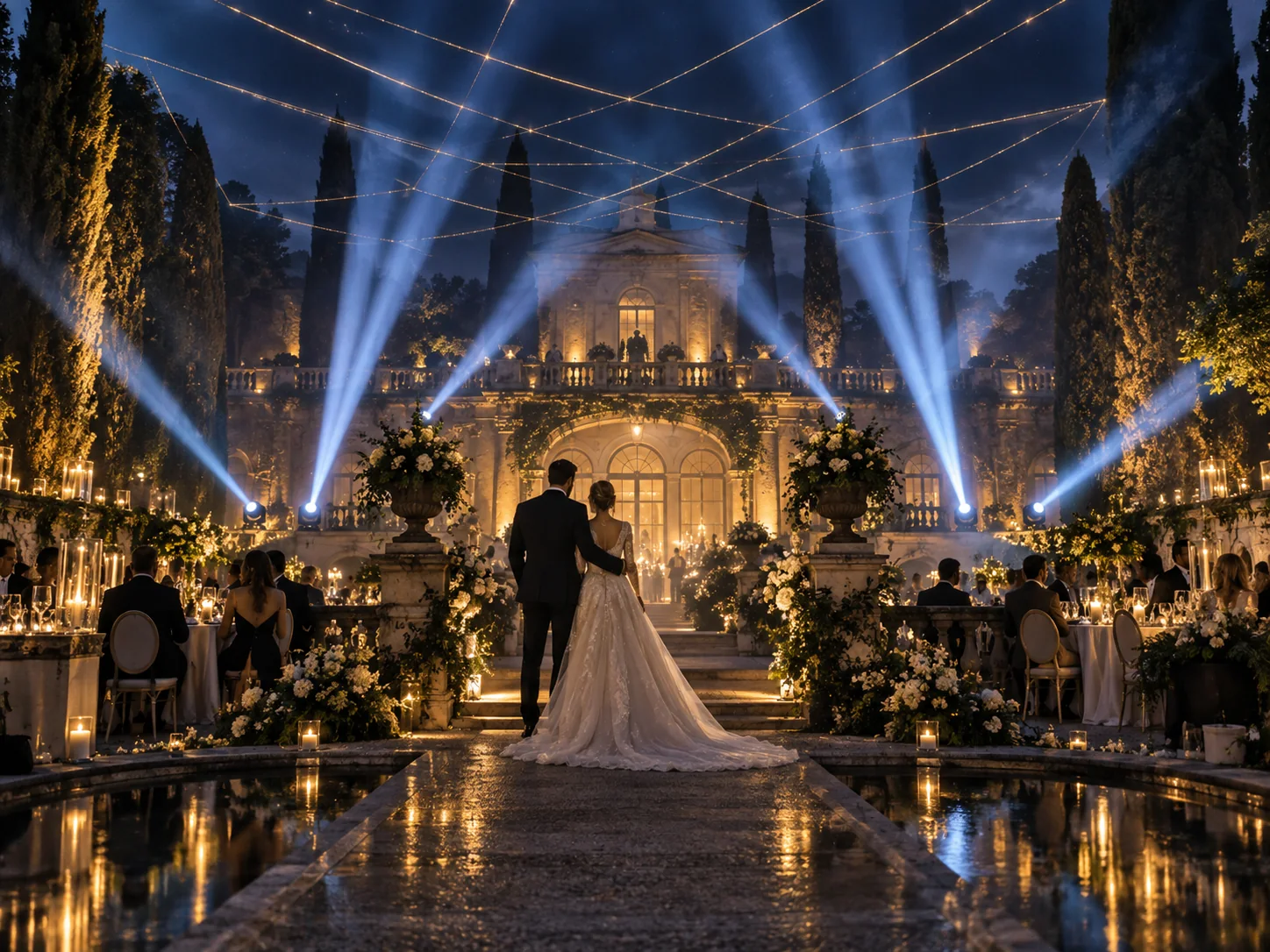 Laser show e luci architetturali per eventi